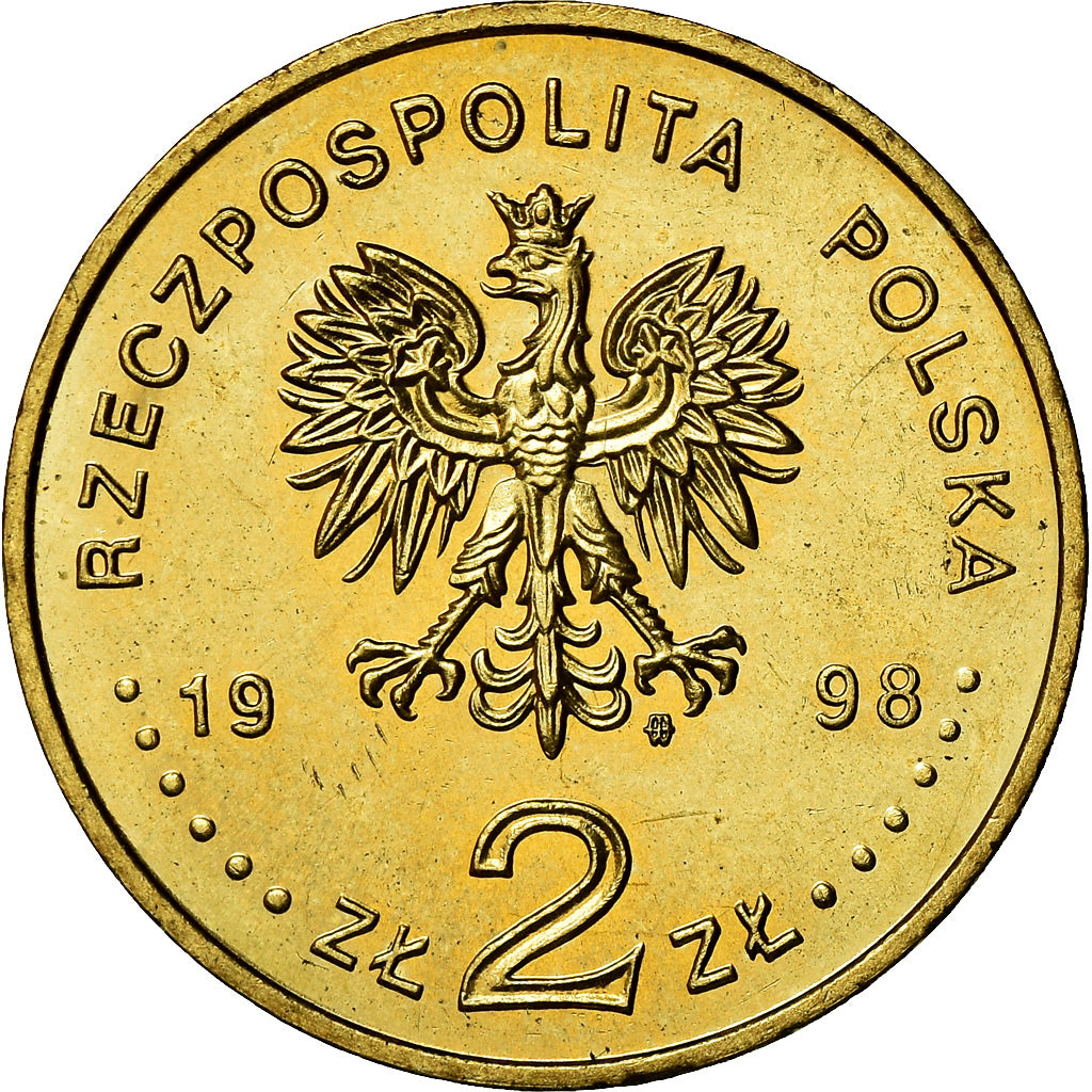 Monnaie, Pologne, 2 Zlote, 1998, Warsaw, SUP+, Laiton, KM:349