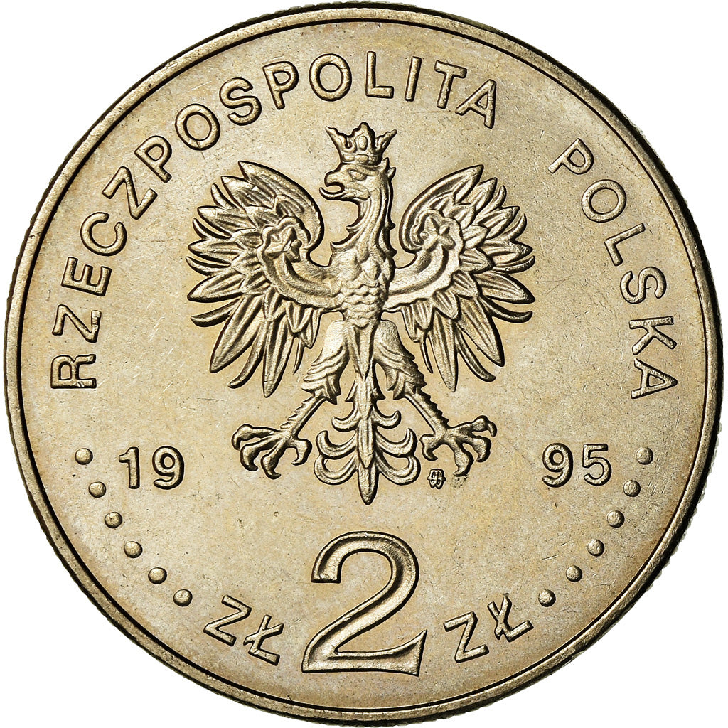 Coin, Poland, 2 Zlote, 1995, Warsaw, MS(60-62), Copper-nickel, KM:300