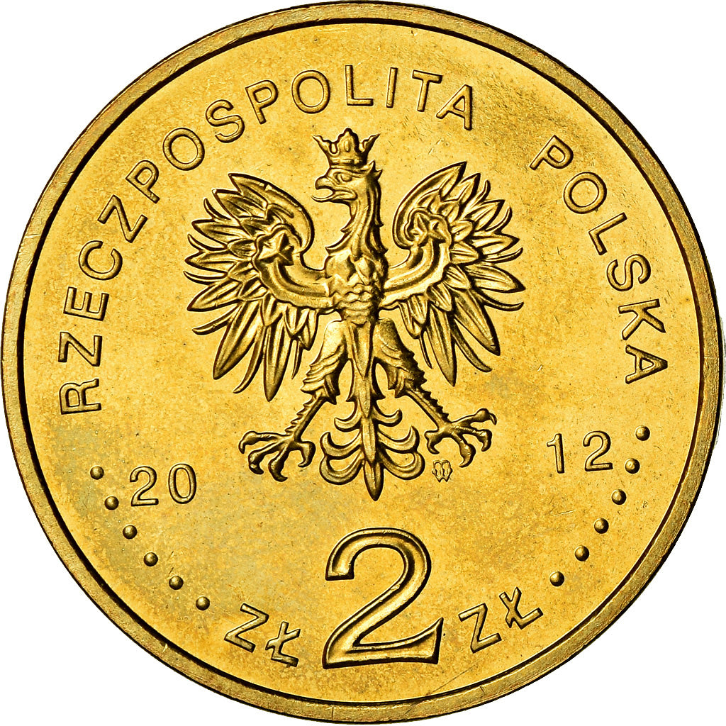 Coin, Poland, 2 Zlote, 2012, Warsaw, MS(60-62), Brass, KM:832