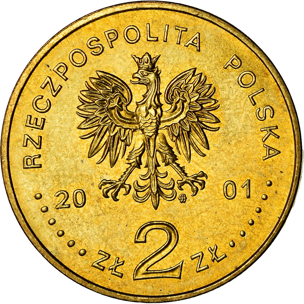 Monnaie, Pologne, 2 Zlote, 2001, Warsaw, SUP+, Laiton, KM:423