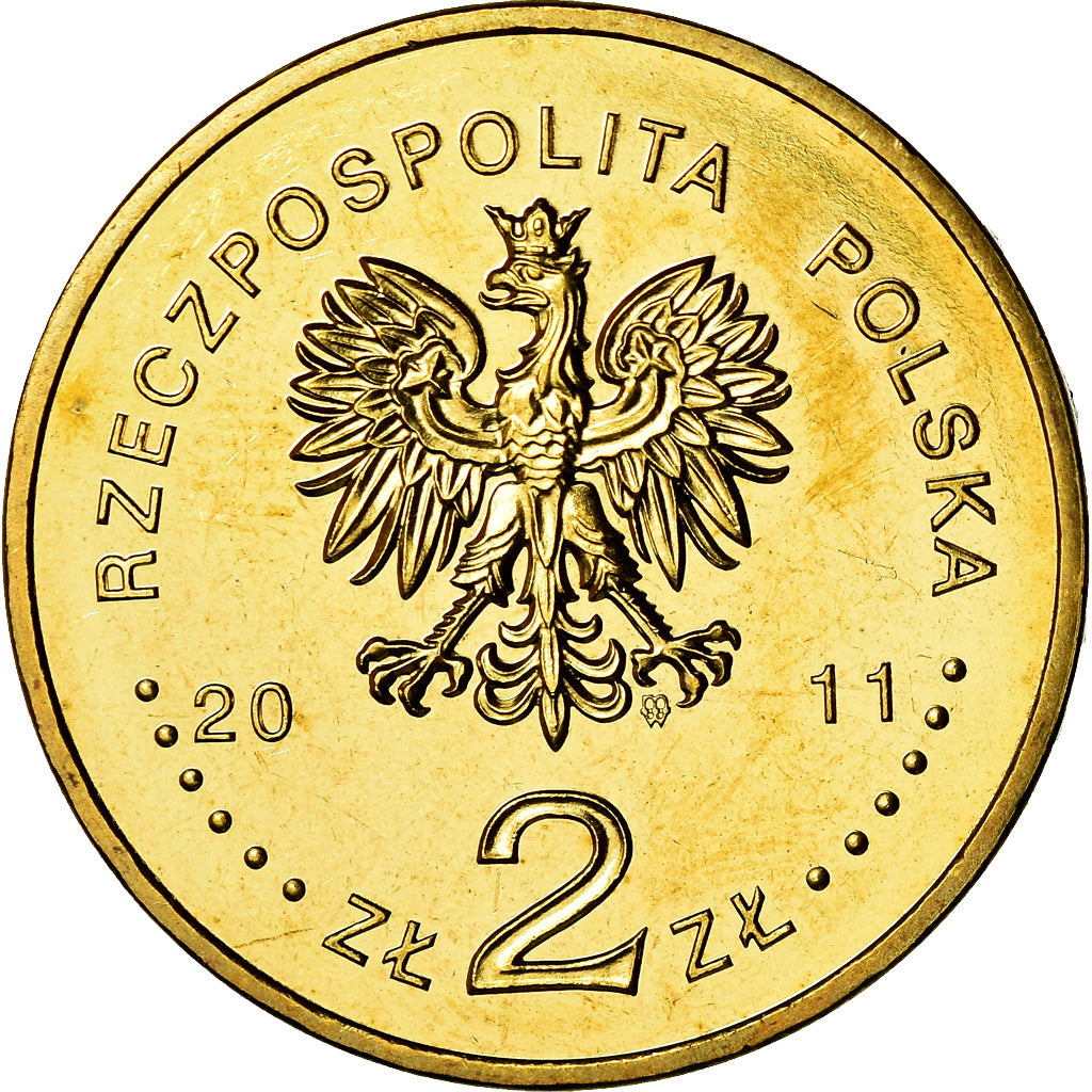 Coin, Poland, 2 Zlote, 2011, Warsaw, MS(60-62), Brass, KM:780