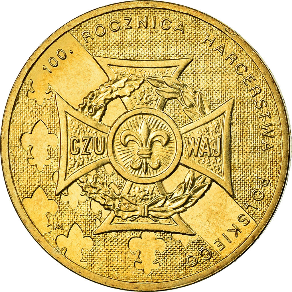 Münze, Polen, 2 Zlote, 2010, Warsaw, VZ+, Messing, KM:725
