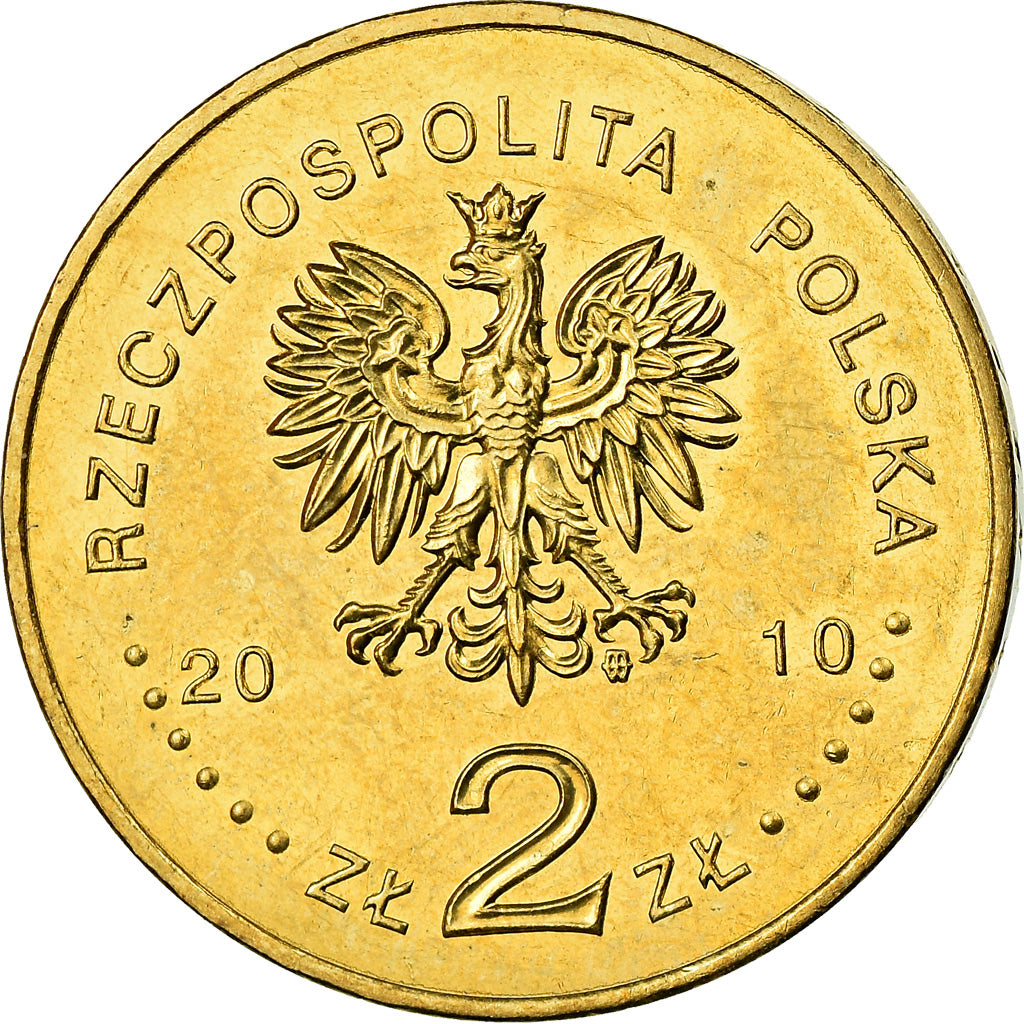 Münze, Polen, 2 Zlote, 2010, Warsaw, VZ+, Messing, KM:725