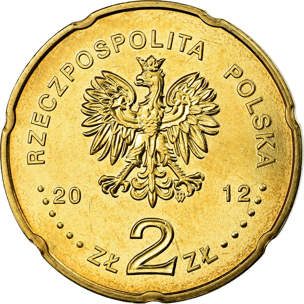 Coin, Poland, 2 Zlote, 2012, Warsaw, MS(60-62), Brass, KM:816