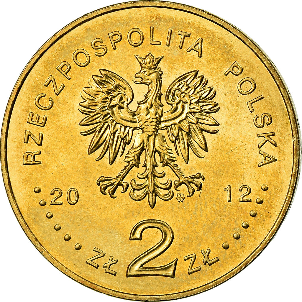 Coin, Poland, 2 Zlote, 2012, Warsaw, MS(60-62), Brass, KM:817