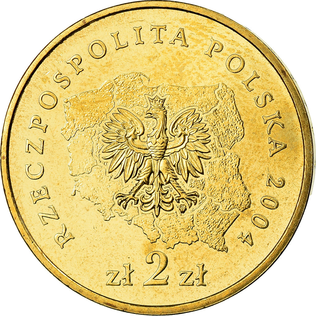 Moneta, Polonia, 2 Zlote, 2004, Warsaw, SPL, Ottone, KM:514