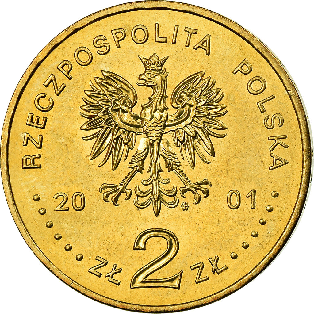 Munten, Polen, 2 Zlote, 2001, Warsaw, PR+, Tin, KM:426