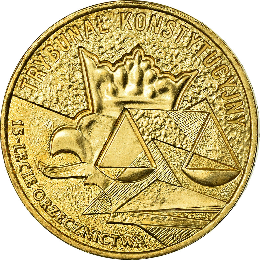 Coin, Poland, 2 Zlote, 2001, Warsaw, MS(60-62), Brass, KM:412