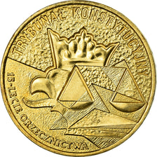 Coin, Poland, 2 Zlote, 2001, Warsaw, MS(60-62), Brass, KM:412