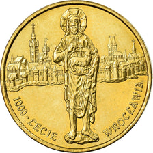 Coin, Poland, 2 Zlote, 2000, Warsaw, MS(60-62), Brass, KM:389