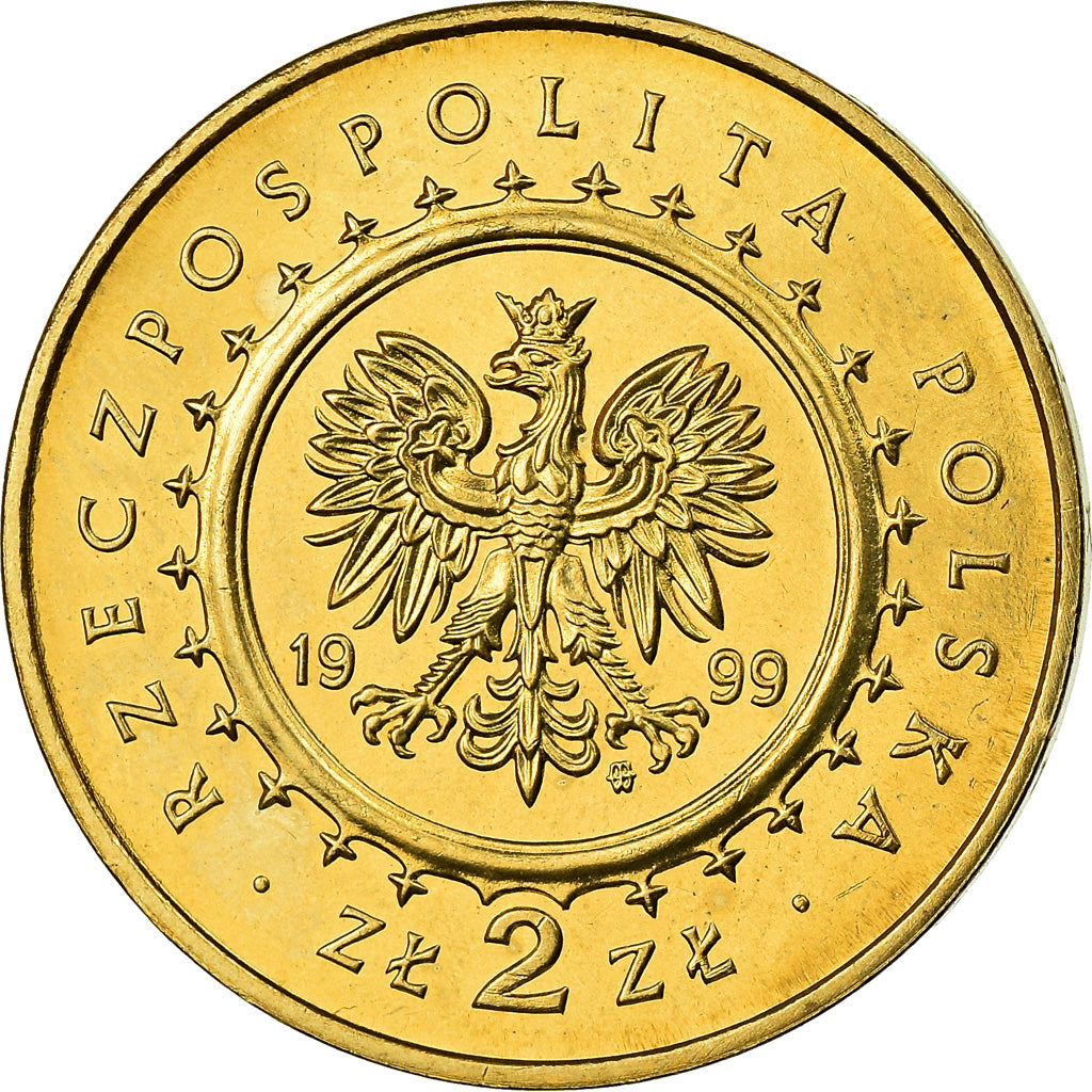 Monnaie, Pologne, 2 Zlote, 1999, Warsaw, SUP+, Laiton, KM:372