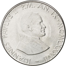 Moneda, CIUDAD DEL VATICANO, John Paul II, 100 Lire, 1987, SC, Acero inoxidable