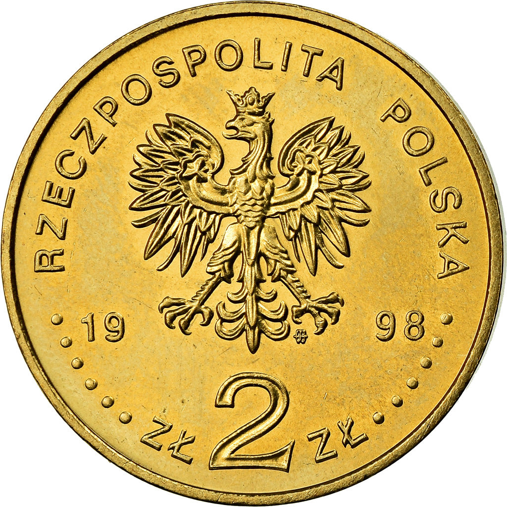 Moneta, Polonia, 2 Zlote, 1998, Warsaw, SPL, Ottone, KM:352