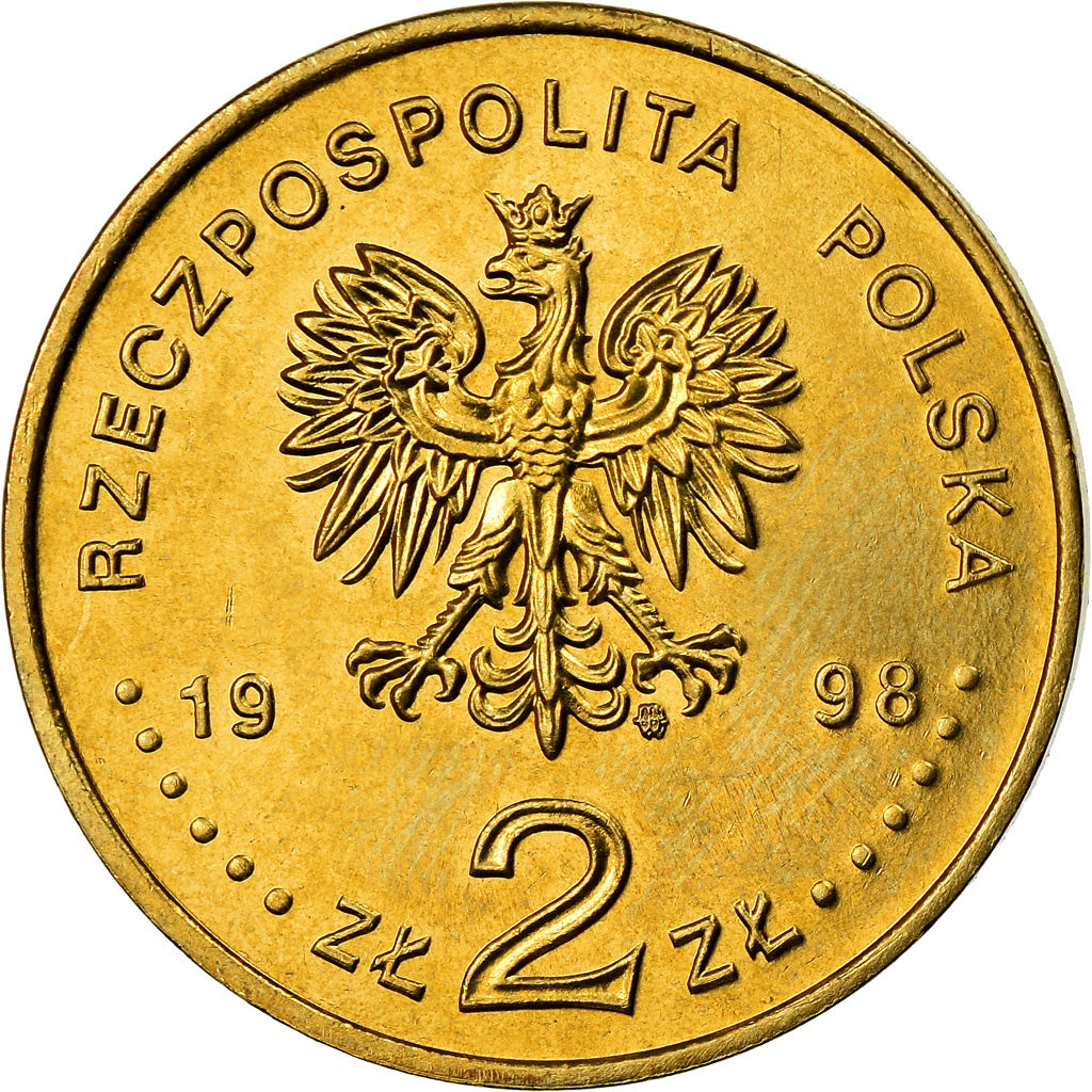Monnaie, Pologne, 2 Zlote, 1998, Warsaw, SUP+, Laiton, KM:335