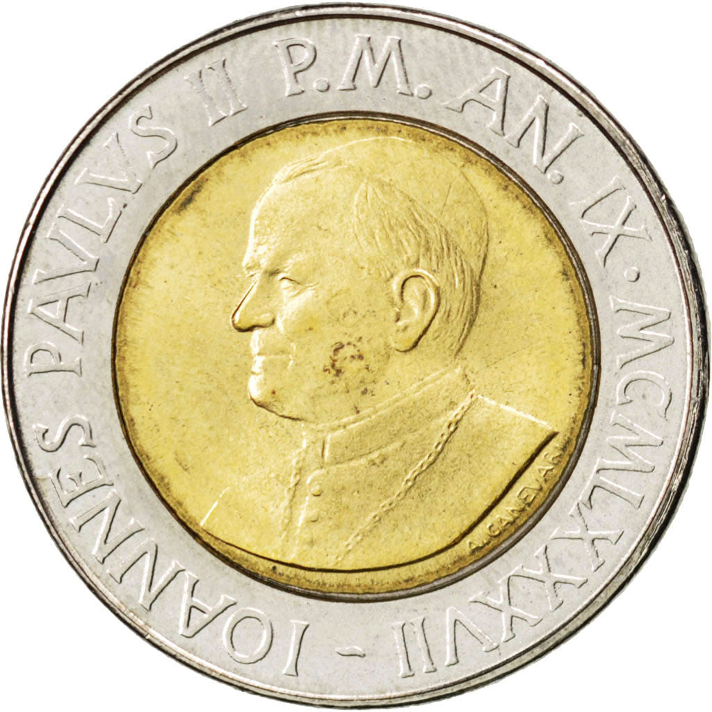 Moneta, CITTÀ DEL VATICANO, John Paul II, 500 Lire, 1987, SPL, Bi-metallico