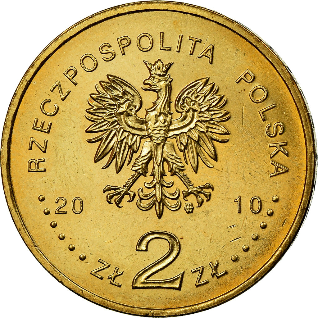Monnaie, Pologne, 2 Zlote, 2010, Warsaw, SUP+, Laiton, KM:712