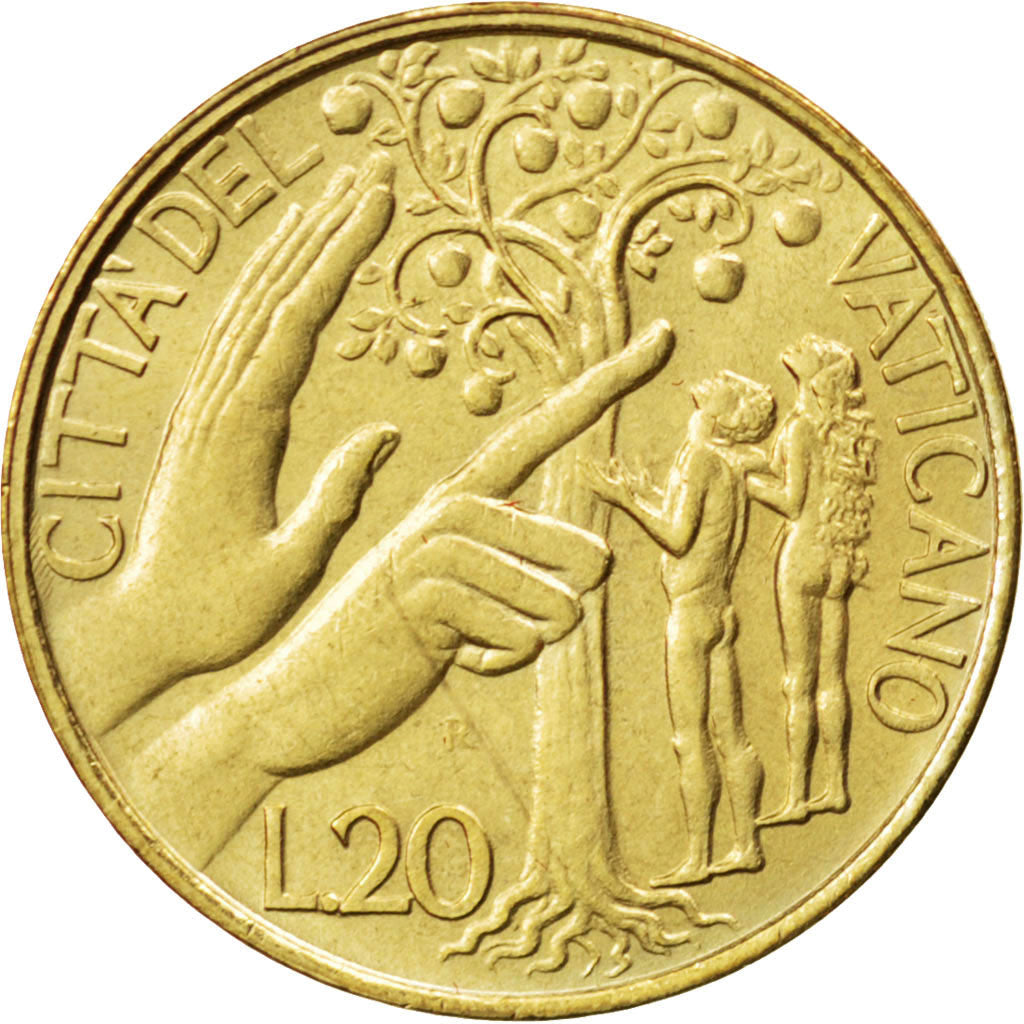 Vatican, Jean-Paul II, 20 Lire 1988, KM 207
