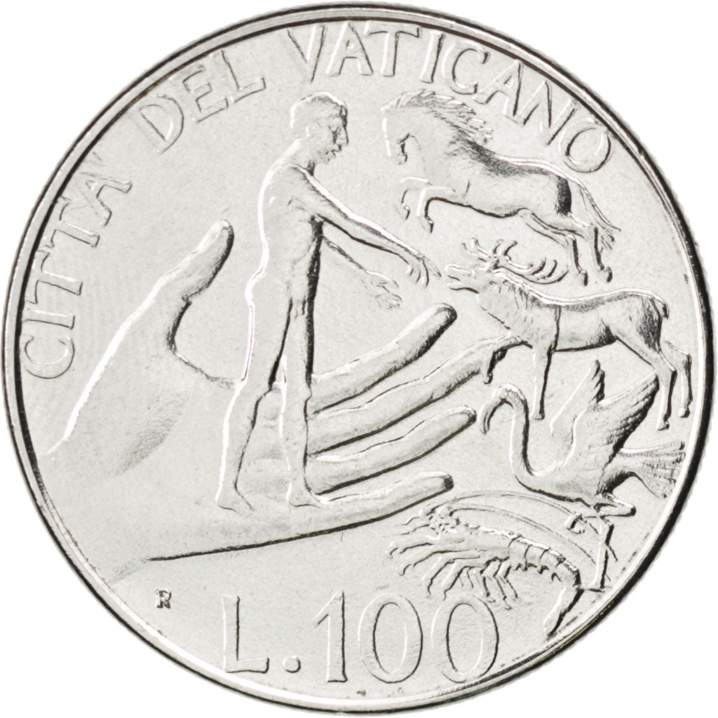 Monnaie, Cité du Vatican, John Paul II, 100 Lire, 1988, SPL, Stainless Steel