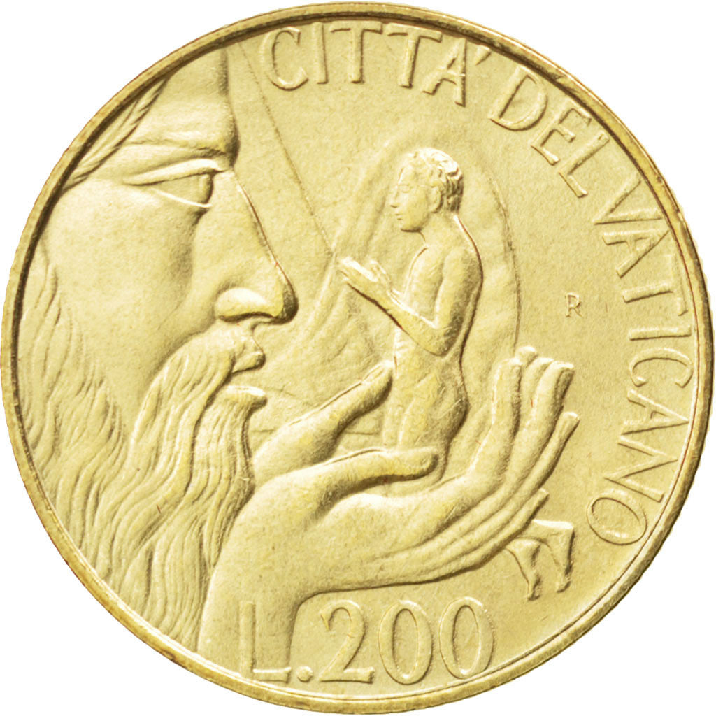 Monnaie, Cité du Vatican, John Paul II, 200 Lire, 1988, SPL, Aluminum-Bronze