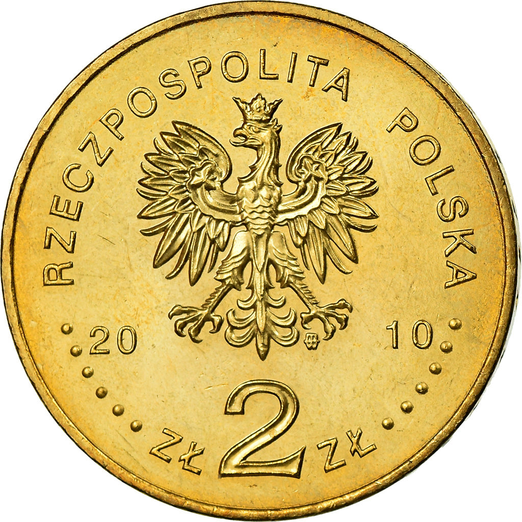 Moneta, Polonia, 2 Zlote, 2010, Warsaw, SPL, Ottone, KM:725
