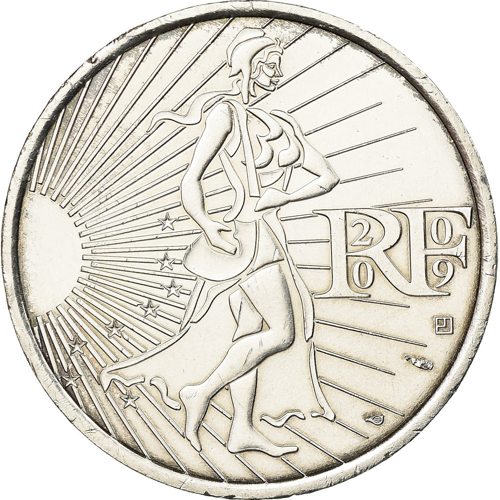 France, 10 Euro, 2009, MS(60-62), Silver, Gadoury:EU337, KM:1580