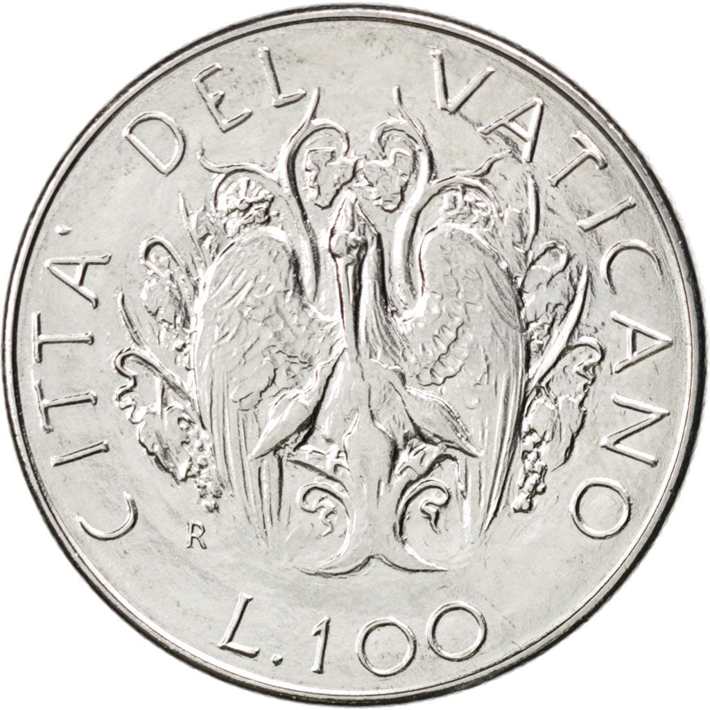 Münze, Vatikanstadt, John Paul II, 100 Lire, 1989, UNZ, Stainless Steel, KM:216