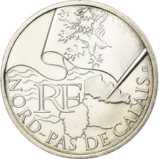 France, 10 Euro, Nord-Pas de Calais, 2010, MS(60-62), Silver, Gadoury:EU399