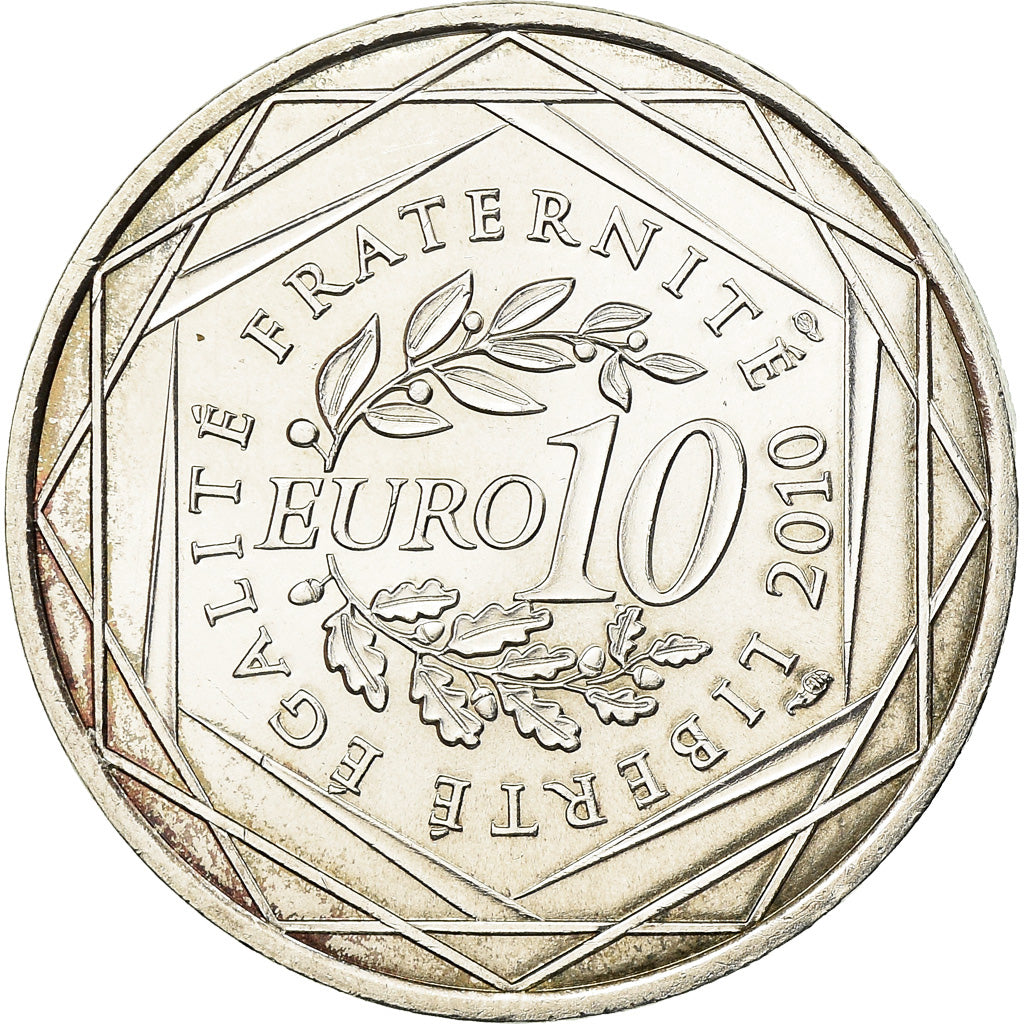 France, 10 Euro, Nord-Pas de Calais, 2010, MS(60-62), Silver, Gadoury:EU399