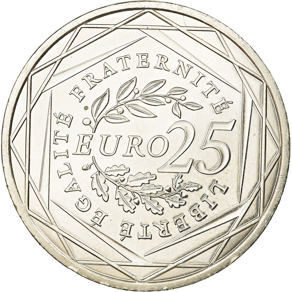 France, 25 Euro, 2009, MS(60-62), Silver, Gadoury:EU338, KM:1581
