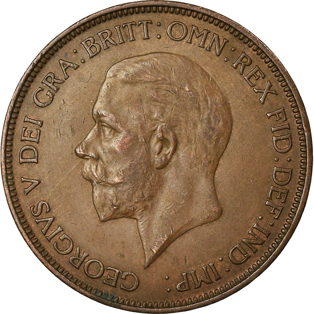 Coin, Great Britain, George V, Penny, 1936, AU(50-53), Bronze, KM:838