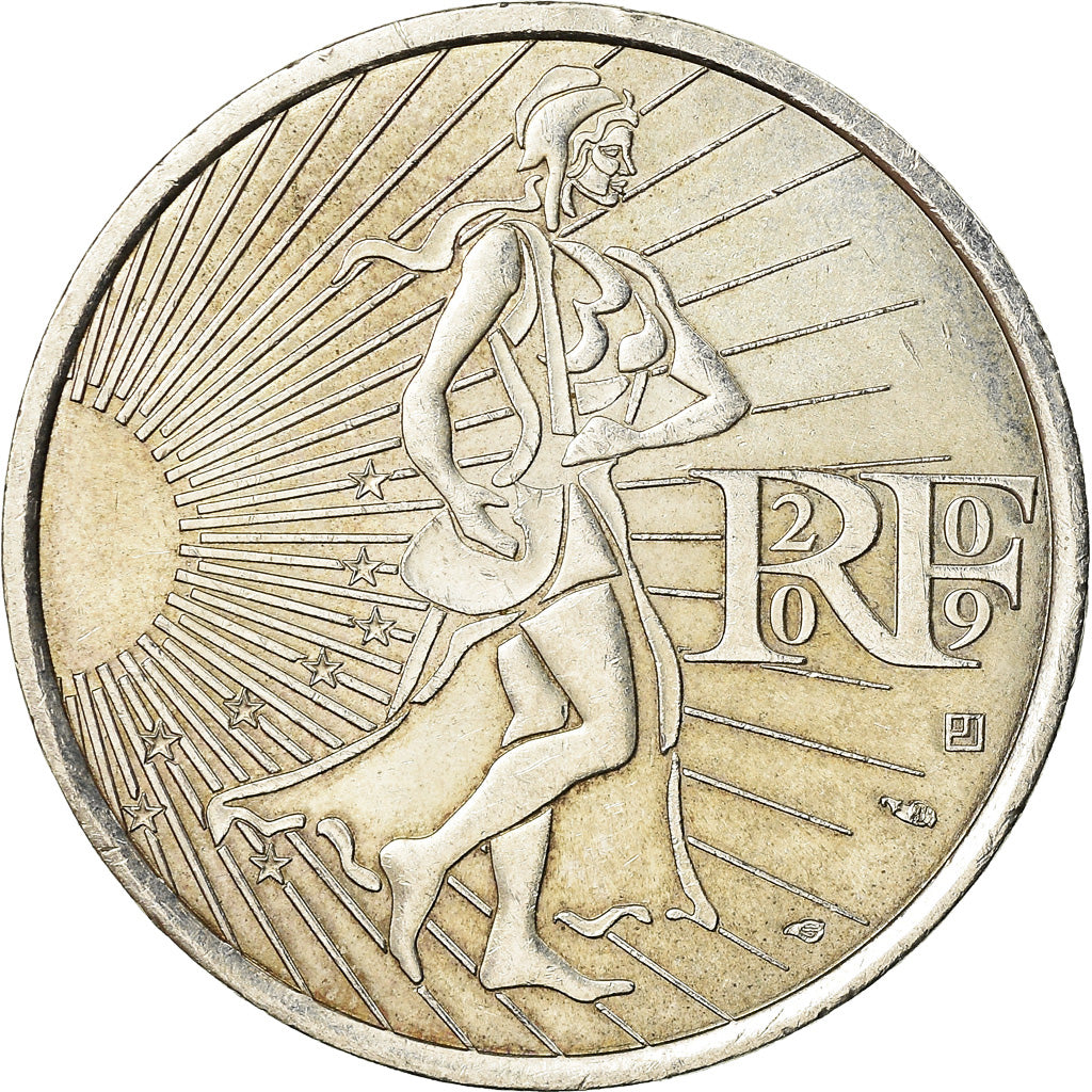 França, 10 Euro, 2009, AU(50-53), Prata, Gadoury:EU337, KM:1580