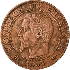 Moneda, Francia, Napoleon III, 5 Centimes, 1853, Paris, BC+