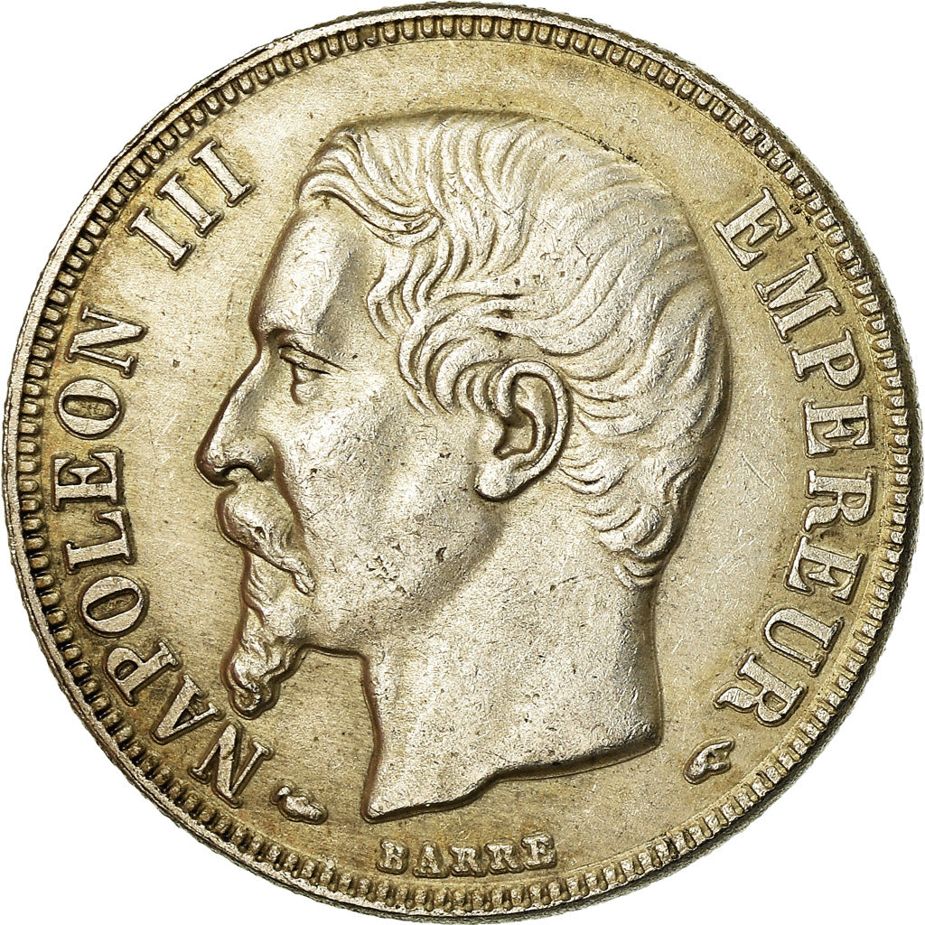 Moneta, Francia, 1 Franc, 1859, Paris, FAUX, SPL-, Argento, Gadoury:460