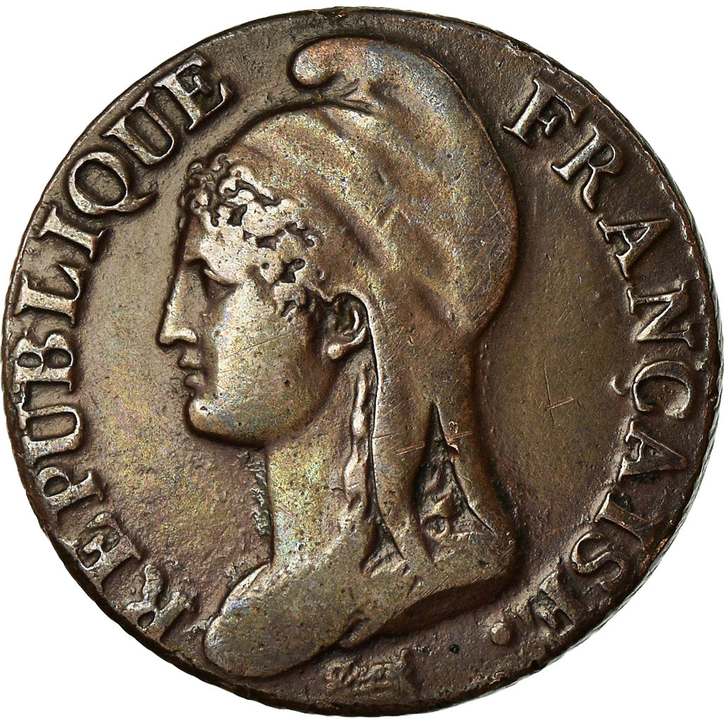 Coin, France, Dupré, 5 Centimes, AN 4, Paris, EF(40-45), Bronze, KM:635.1