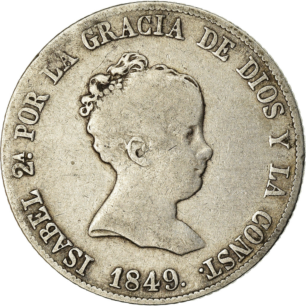 Coin, Spain, Isabel II, 4 Réales, 1849, Madrid, VF(30-35), Silver, KM:519.2