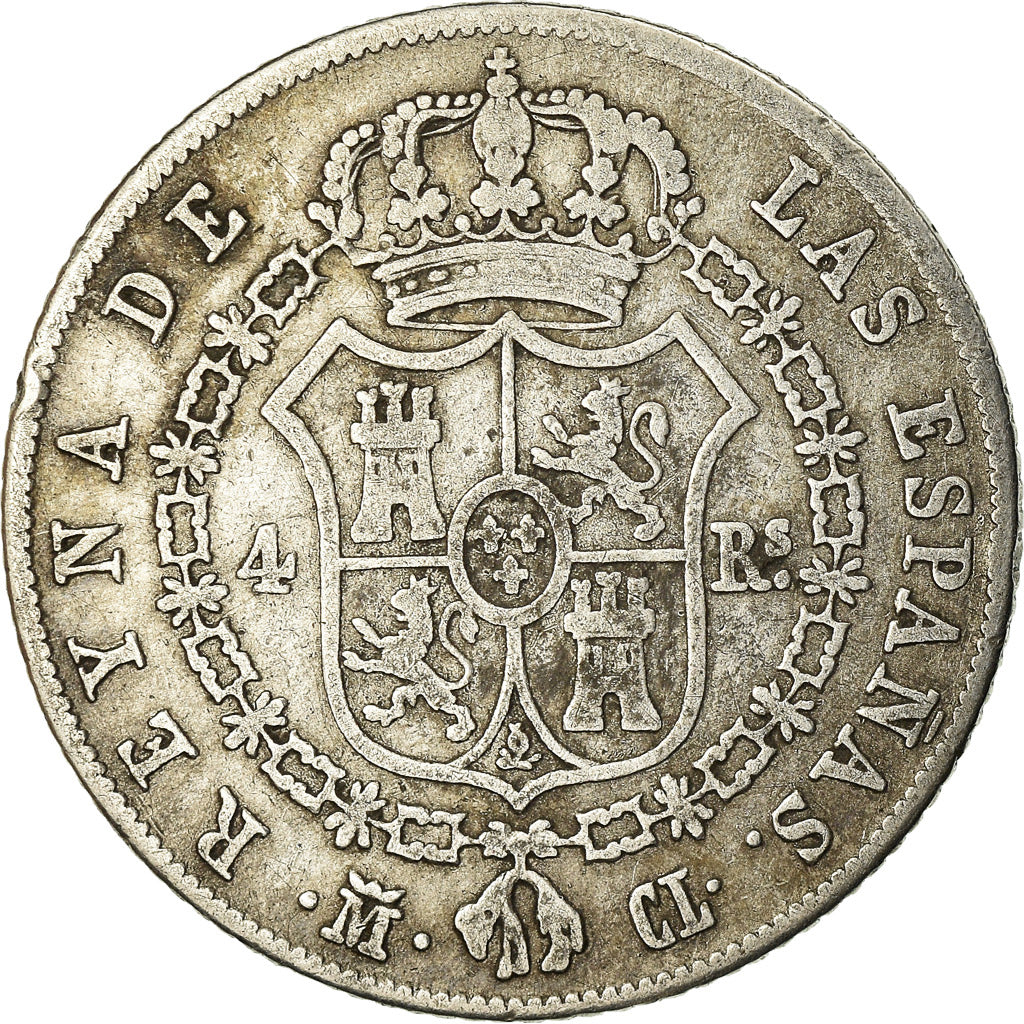 Coin, Spain, Isabel II, 4 Réales, 1849, Madrid, VF(30-35), Silver, KM:519.2