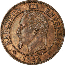 Moneda, Francia, Napoleon III, 2 Centimes, 1862, Bordeaux, MBC+
