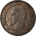 Moeda, França, Napoleon III, Centime, 1853, Marseille, Rara, AU(50-53)