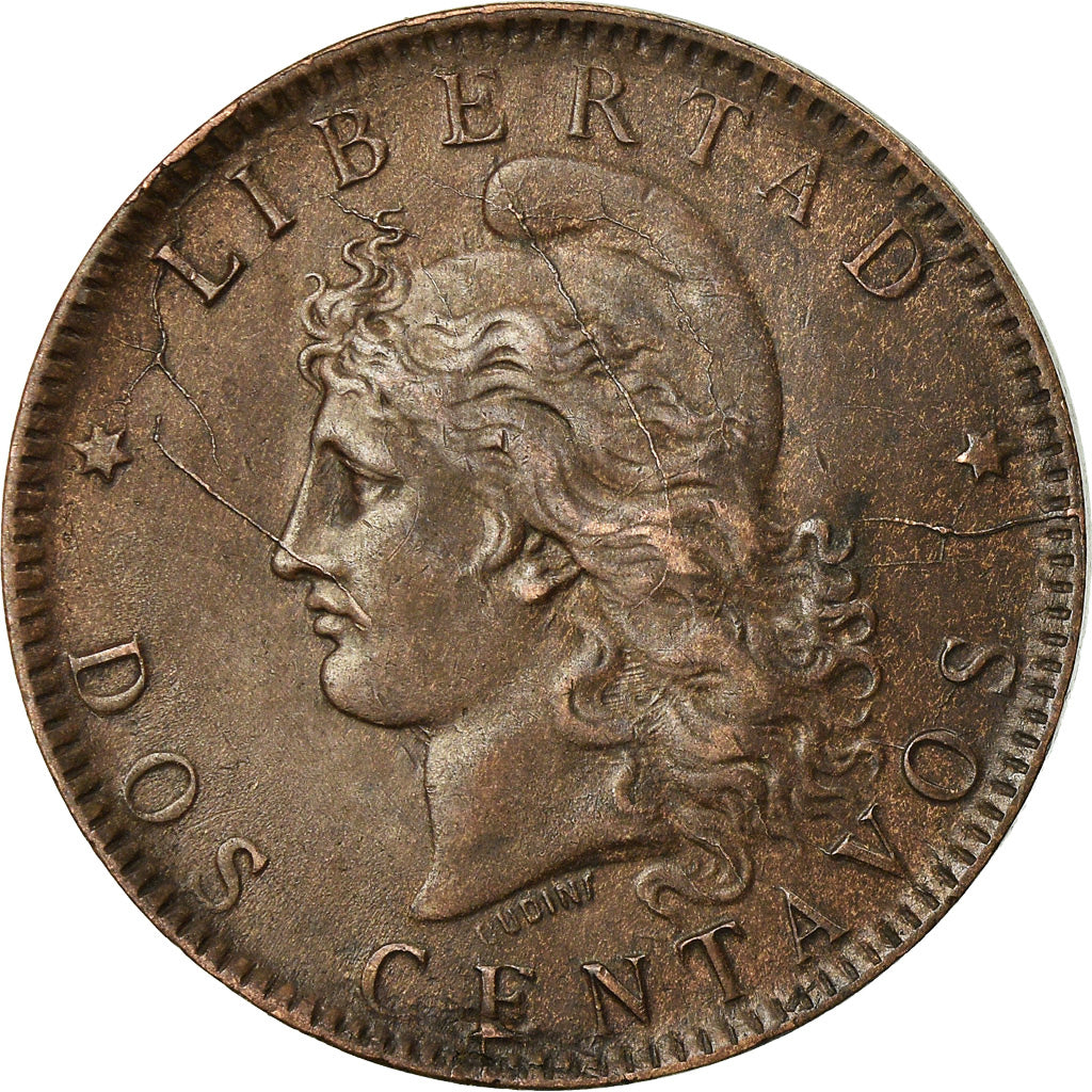 Coin, Argentina, 2 Centavos, 1891, AU(50-53), Bronze, KM:33