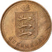 Coin, Guernsey, 4 Doubles, 1918, Heaton, AU(55-58), Bronze, KM:13