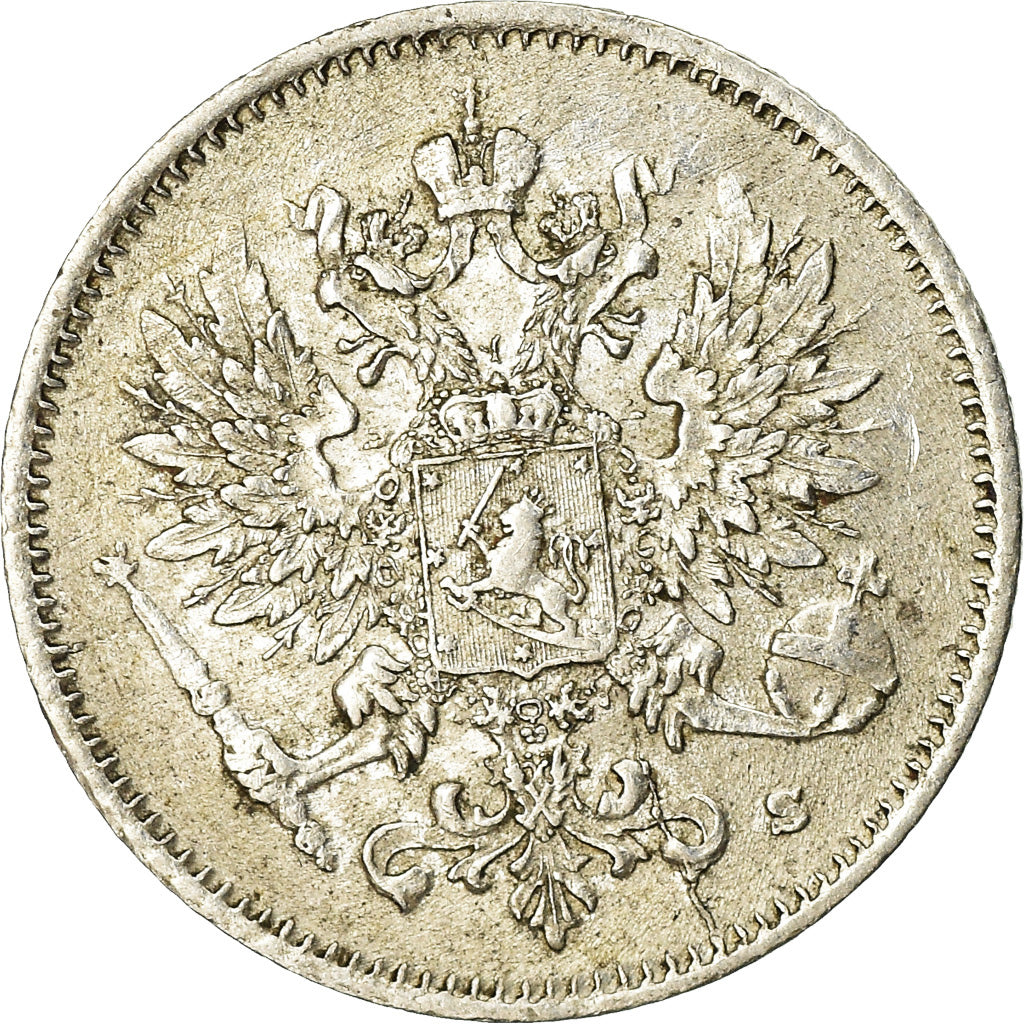 Coin, Finland, Nicholas II, 25 Penniä, 1916, EF(40-45), Silver, KM:6.2