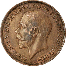 Coin, Great Britain, George V, Penny, 1917, AU(50-53), Bronze, KM:810