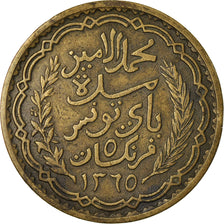 Moneta, Tunisia, Muhammad al-Amin Bey, 5 Francs, 1946, Paris, BB+