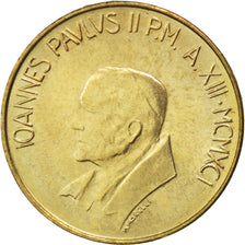 Monnaie, Cité du Vatican, John Paul II, 20 Lire, 1991, SPL, Aluminum-Bronze