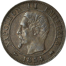 Coin, France, Napoleon III, Centime, 1854, Lyon, EF(40-45), KM 775.4