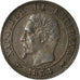 Coin, France, Napoleon III, Centime, 1854, Lyon, EF(40-45), KM 775.4