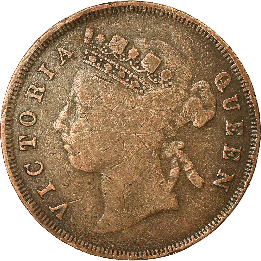 Munten, Straits Settlements, Cent, 1880, FR+, Koper