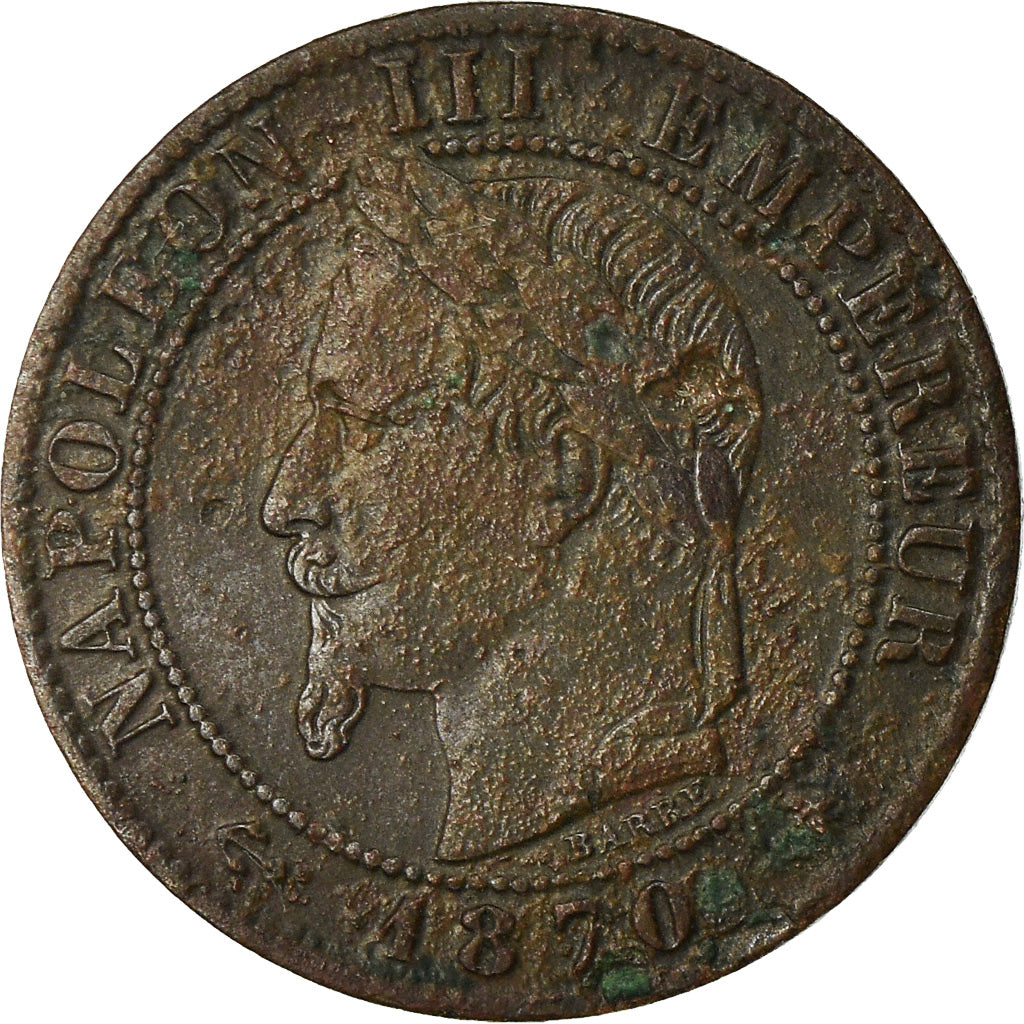 Munten, Frankrijk, Napoleon III, Centime, 1870, Paris, FR