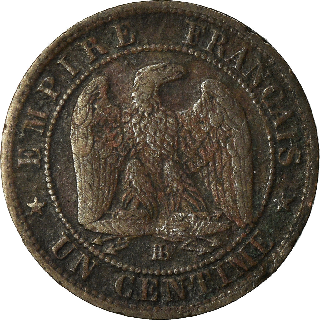 Coin, France, Napoleon III, Centime, 1861, Strasbourg, VF(20-25), KM 795.2