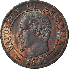 Coin, France, Napoleon III, Centime, 1853, Bordeaux, EF(40-45), KM 775.5